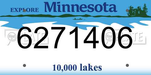 6271406 Minnesota License Plate