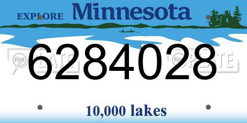6284028 Minnesota License Plate