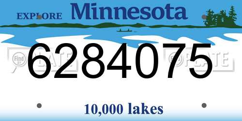 6284075 Minnesota License Plate