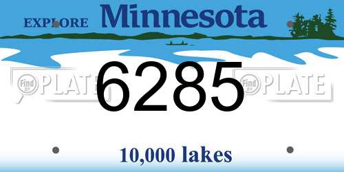 6285 Minnesota License Plate
