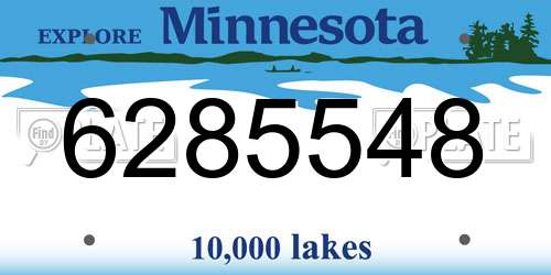 6285548 Minnesota License Plate