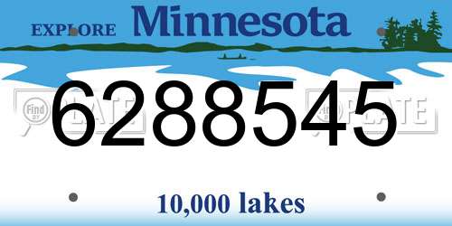 6288545 Minnesota License Plate