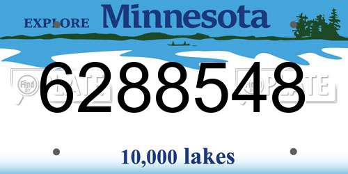 6288548 Minnesota License Plate