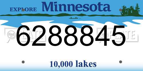 6288845 Minnesota License Plate