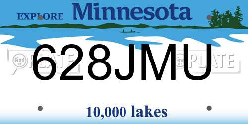 628JMU Minnesota License Plate