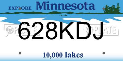 628KDJ Minnesota License Plate