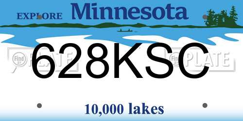 628KSC Minnesota License Plate