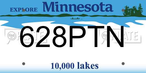 628PTN Minnesota License Plate