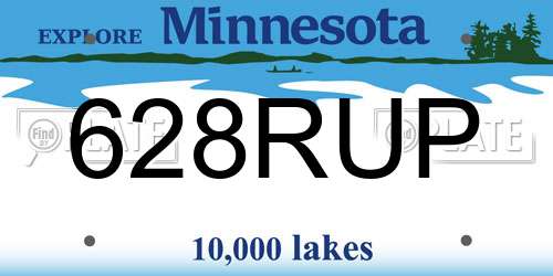 628RUP Minnesota License Plate