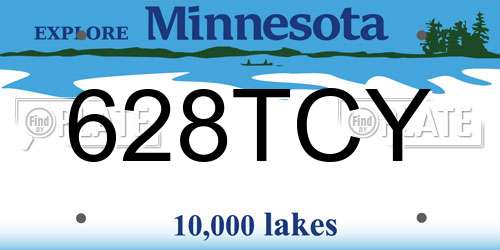 628TCY Minnesota License Plate