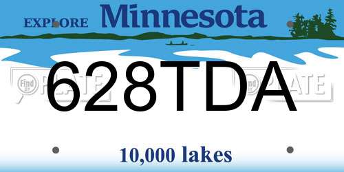 628TDA Minnesota License Plate