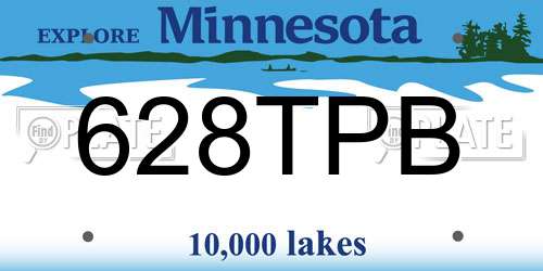 628TPB Minnesota License Plate