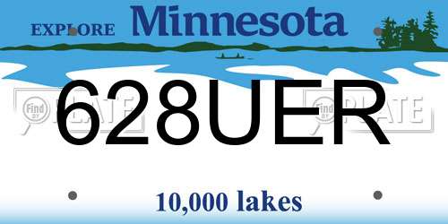 628UER Minnesota License Plate
