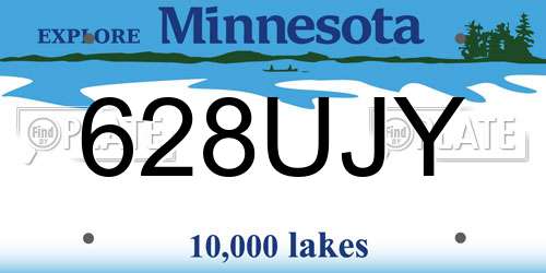 628UJY Minnesota License Plate