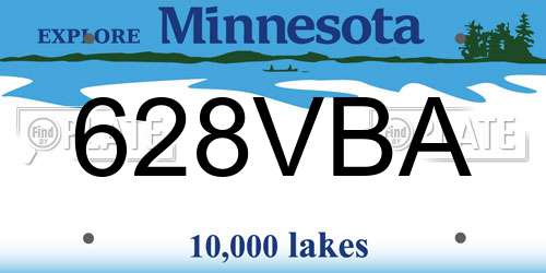 628VBA Minnesota License Plate
