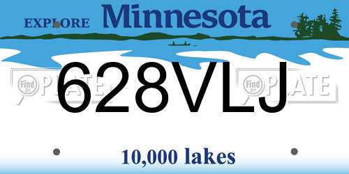 628VLJ Minnesota License Plate