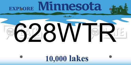 628WTR Minnesota License Plate