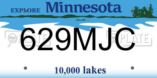 629MJC Minnesota License Plate