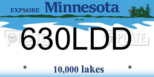 630LDD Minnesota License Plate