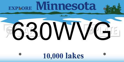 630WVG Minnesota License Plate