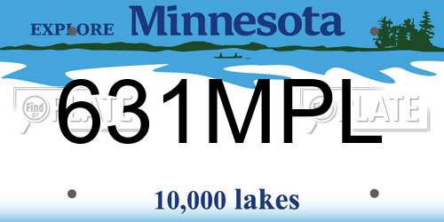 631MPL Minnesota License Plate
