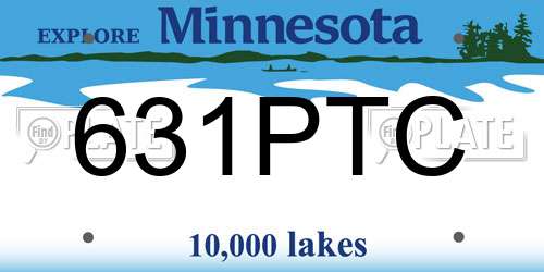 631PTC Minnesota License Plate