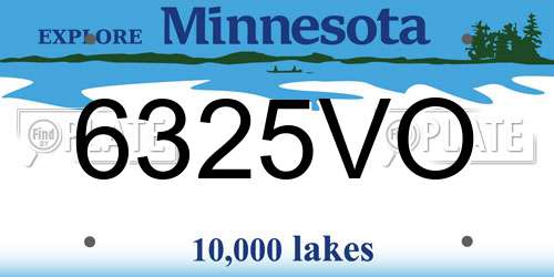 6325VO Minnesota License Plate