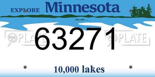 63271 Minnesota License Plate