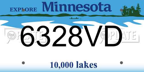 6328VD Minnesota License Plate
