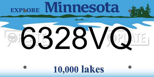 6328VQ Minnesota License Plate