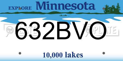 632BVO Minnesota License Plate