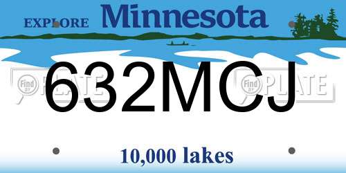 632MCJ Minnesota License Plate