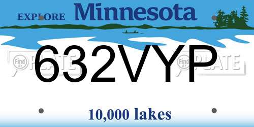 632VYP Minnesota License Plate