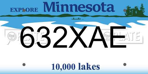 632XAE Minnesota License Plate
