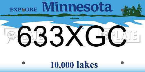 633XGC Minnesota License Plate
