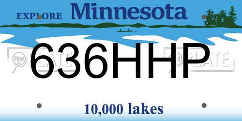 636HHP Minnesota License Plate