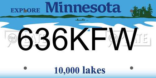 636KFW Minnesota License Plate