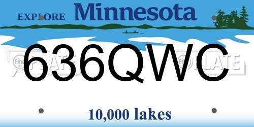 636QWC Minnesota License Plate
