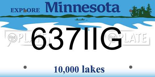 637IIG Minnesota License Plate