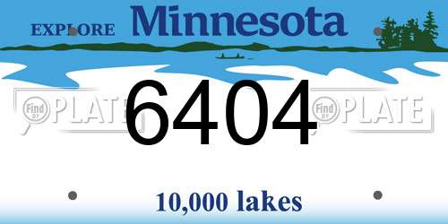 6404 Minnesota License Plate