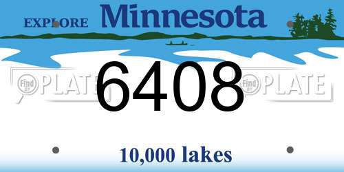 6408 Minnesota License Plate
