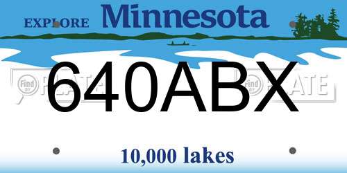 640ABX Minnesota License Plate