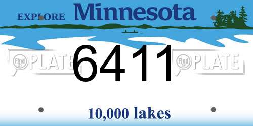 6411 Minnesota License Plate