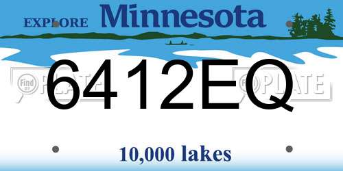 6412EQ Minnesota License Plate