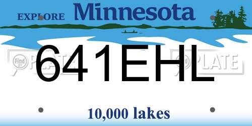 641EHL Minnesota License Plate