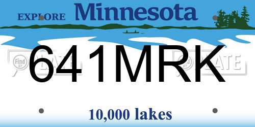 641MRK Minnesota License Plate