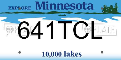 641TCL Minnesota License Plate