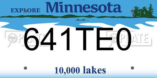 641TE0 Minnesota License Plate