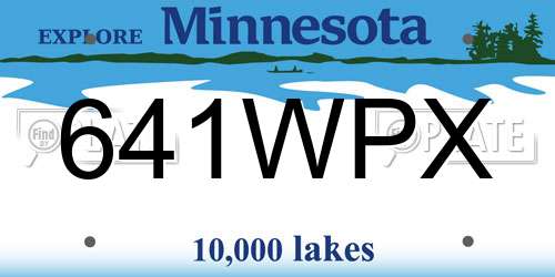 641WPX Minnesota License Plate