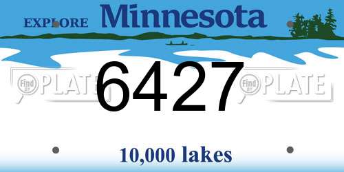 6427 Minnesota License Plate